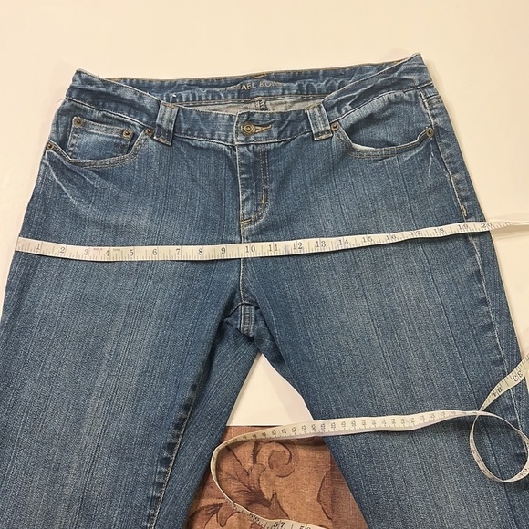Michael Kor’s Flare Bootcut Blue Denim Jeans Size 10 - Picture 11 of 16